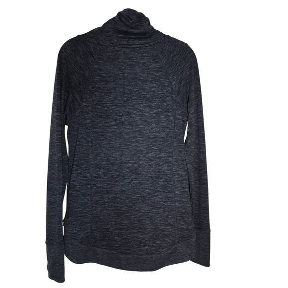 Athleta Techie Sweat Track Sweatshirt Gray X Small Kangaroo Pockets Poly/Spandex - Picture 7 of 7